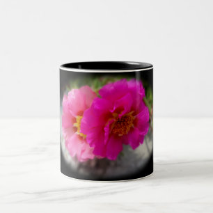 Taza Bicolor Flores rosas al sol