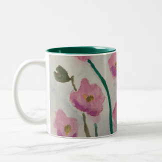 Taza Bicolor Flores rosas Pop Mug