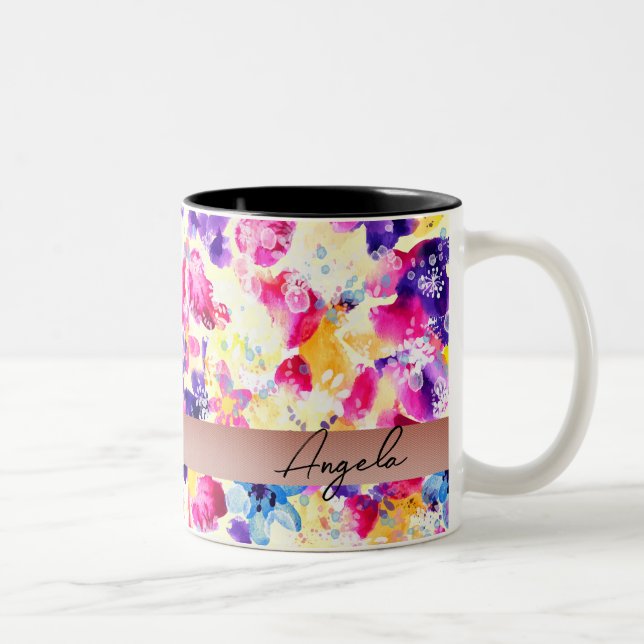Taza Bicolor Flores Shabby Flowers Meadow (Derecha)