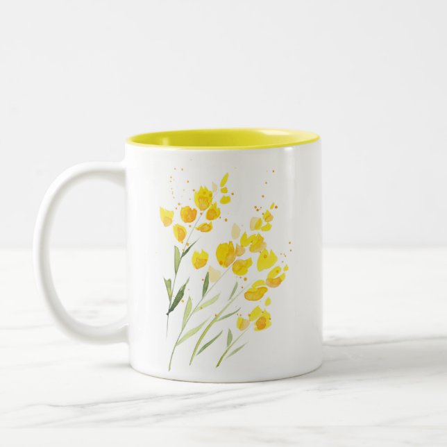 Taza Bicolor Flores silvestres amarillas (Izquierda)