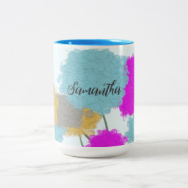 Taza Bicolor Flores silvestres de bonito