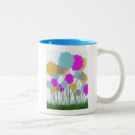 Taza Bicolor Flores silvestres de bonito