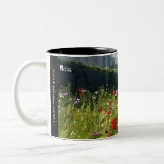 Taza Bicolor Flores silvestres en el Castillo Wentworth, Yorksh