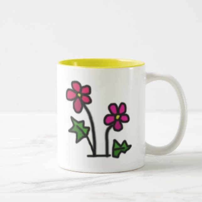 Taza Bicolor Flores suaves (Derecha)