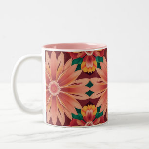 Taza Bicolor Flores tropicales de arte de IA Mug de dos tonos