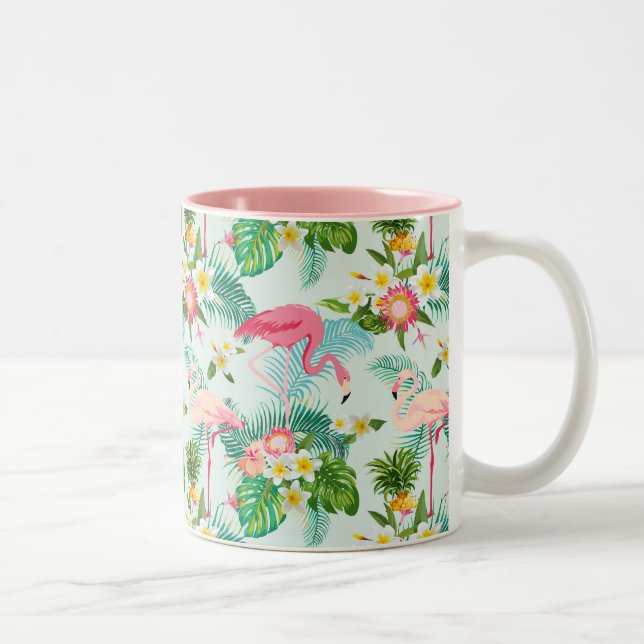 Taza Bicolor Flores Y Aves Tropicales Vintales (Derecha)