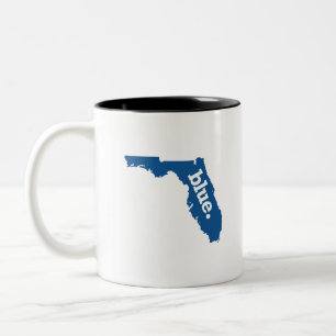 TAZA BICOLOR FLORIDA AZUL ESTADO