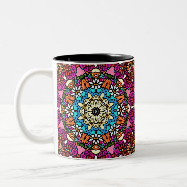 Taza Bicolor Flower Power Groovy Garden Mug (Izquierda)
