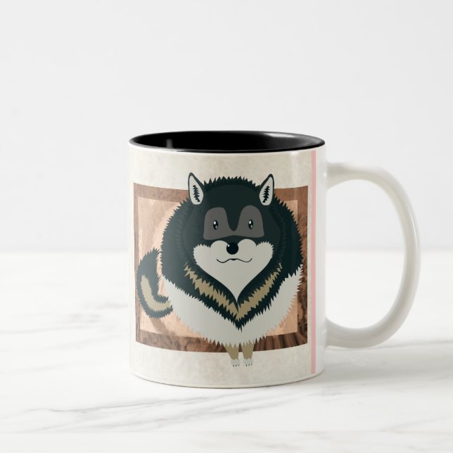 Taza Bicolor Fluffy Wolf Mug (Derecha)