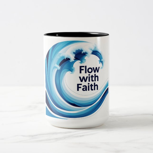 Taza Bicolor Flujo con fe (Centro)
