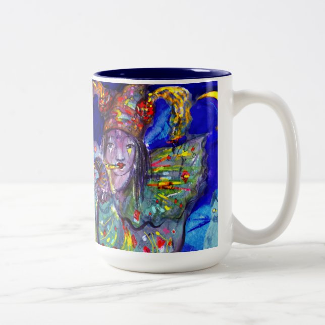 Taza Bicolor FLUTISTA EN AZUL / Noche de Carnaval veneciana (Derecha)