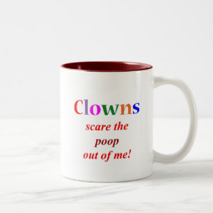 Taza Bicolor Fobia del payaso