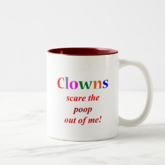 Taza Bicolor Fobia del payaso