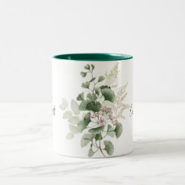 Taza Bicolor Foliage floral de verano Sra. Novia recién casada