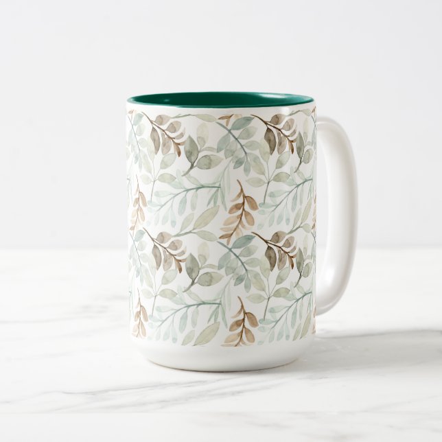Taza Bicolor Foliage tropical (Anverso derecho)