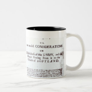 Taza Bicolor Folletos que muestran ambos lados