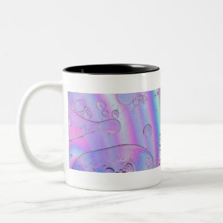 Taza Bicolor Fondo abstracto holográfico en neón pastel