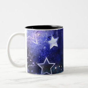 Taza Bicolor Fondo espacial con estrellas