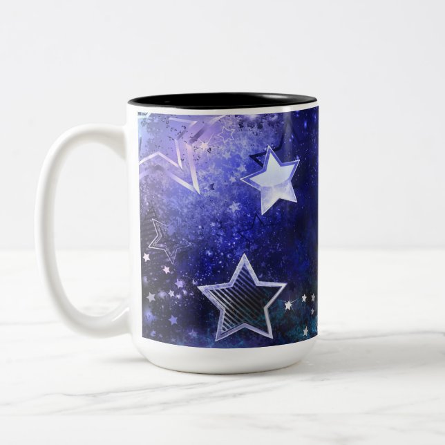 Taza Bicolor Fondo espacial con estrellas (Izquierda)