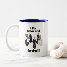 Taza Bicolor Fontanero arreglo claro instalar hombre de la casa