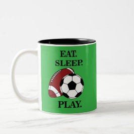 Taza Bicolor Football Soccer Player Coach
