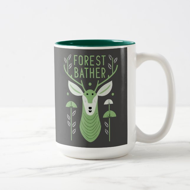Taza Bicolor Forest Bather Deer (Derecha)