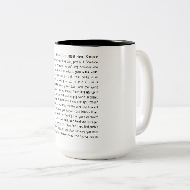 Taza Bicolor Forever has no end (Anverso derecho)
