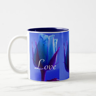 Taza Bicolor Forever Love Blue Rosa Delight