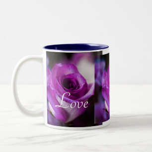 Taza Bicolor Forever Love Purple Rosa