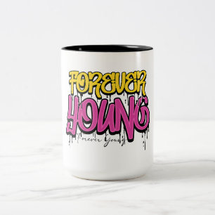 Taza Bicolor Forever Young Graffiti T-Shirt