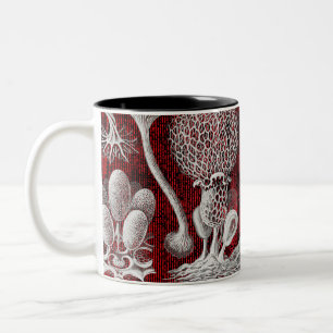 Taza Bicolor Formas artísticas de la naturaleza Café de dos ton