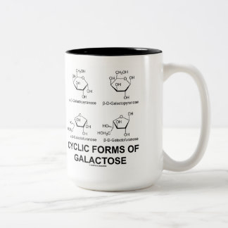 Taza Bicolor Formas cíclicas de galactosa (estructura de la