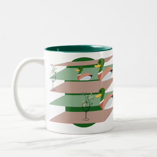 Taza Bicolor Formas, patos (Izquierda)