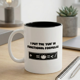 Taza Bicolor Fórmulas funcionales divertidas Hoja de cálculo Ge