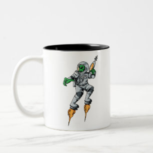 Taza Bicolor Foro Espacial Astronauta Alien Sci-Fi