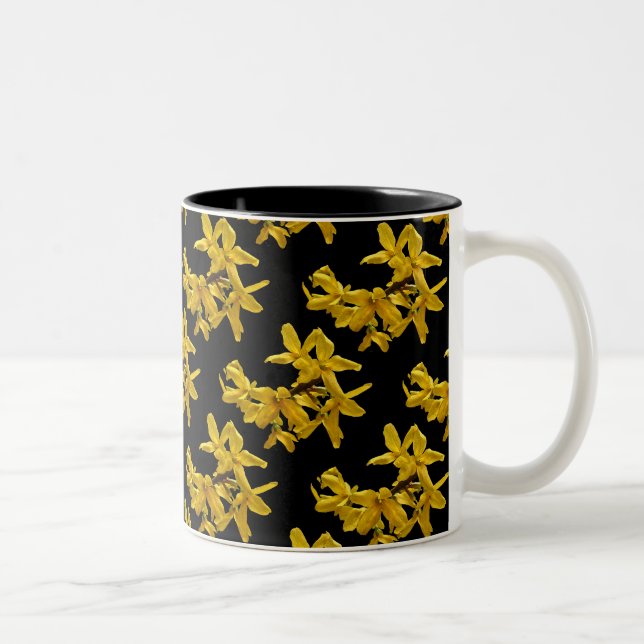 Taza Bicolor Forsythia Resumen Mug (Derecha)