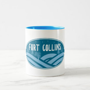 Taza Bicolor Fort Collins Colorado al aire libre