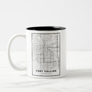 Taza Bicolor Fort Collins Map