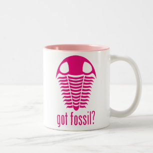 Taza Bicolor ¿FÓSIL CONSEGUIDO? Trilobite rosado