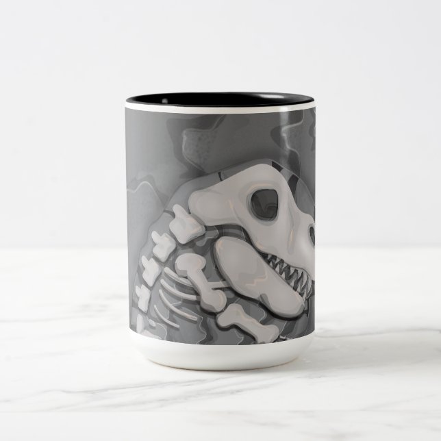 Taza Bicolor Fósil de Dinosaurio (Centro)