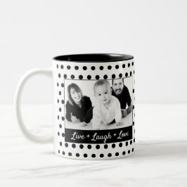 Taza Bicolor Foto blanco y negro del personalizado del lunar