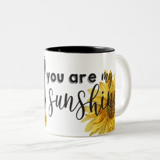 Taza Bicolor Foto Brillante De Sunflower