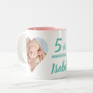 Taza Bicolor Foto de aniversario Mug