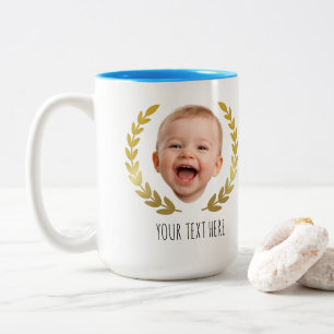 Taza Bicolor Foto de Cara Personalizada Divertida