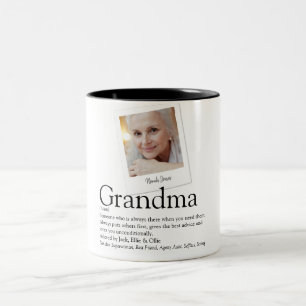 Taza Bicolor Foto de definición de abuela