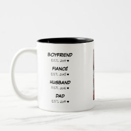 Taza Bicolor Foto de Día de San Valentín de padre de Timeline D