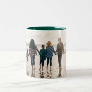 Taza Bicolor foto de envoltura horizontal larga de vacaciones d
