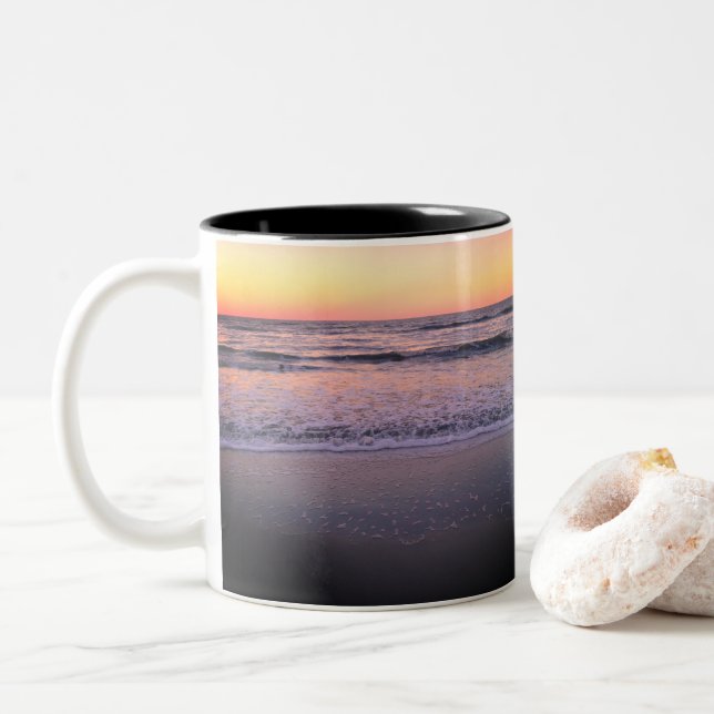 Taza Bicolor Foto de Florida Sunset (Con donut)
