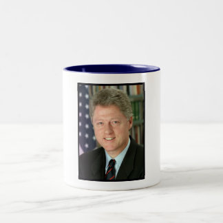 Taza Bicolor Foto de la Casa Blanca del presidente Bill Clinton