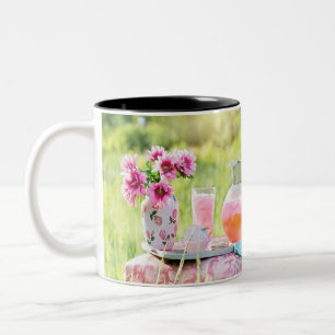 Taza Bicolor Foto de limonada rosa